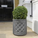 LEAD EFFECT ROUND PLANTER 32CM