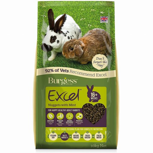 BURGESS EXCEL RABBIT ADULT WITH MINT 10KG