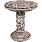 Spiral Birdbath Antique Grey
