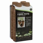 96 6CM ROUND FIBRE POTS (EXTRA VALUE PACK)