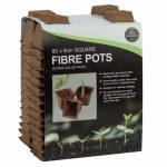 80 6CM SQUARE FIBRE POTS (EXTRA VALUE PACK)