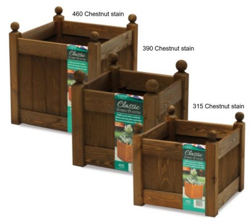 CLASSIC PLANTER 460MM CHESTNUT STAIN