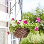 HAZEL FAUX RATTAN HANGING BASKET 14"