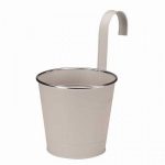 FENCE & BALCONY HANGING POT 6" - IVORY