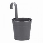 FENCE & BALCONY HANGING POT 6" - SLATE