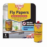 ZERO IN- FLY PAPERS (4 PACK)