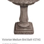 VICTORIAN BIRD BATH MEDIUM ANTIQUE GREY