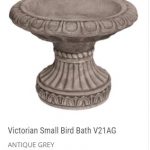 SMALL VICTORIAN BIRDBATH ANTIQUE GREY