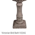 VICTORIAN BIRD BATH LARGE ANTIQUE GREY