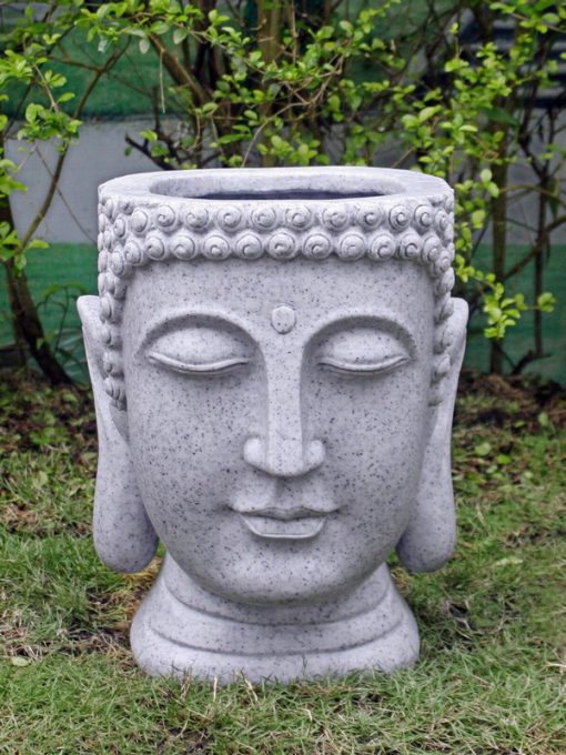 Buddha planter, with a granite finish.
