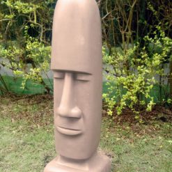 Easter Island head garden ornament.