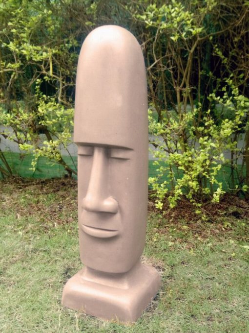 Easter Island head garden ornament.