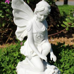 Marble effect fairy for your garden.