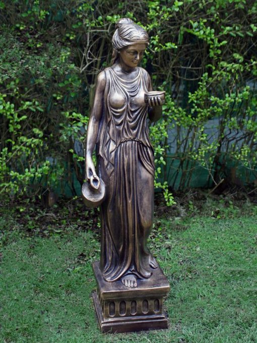 Recreation of Hebe, goddess of youth in a bronze finish.