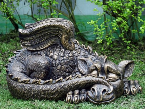 Sleeping Dragon with a bronze finish.