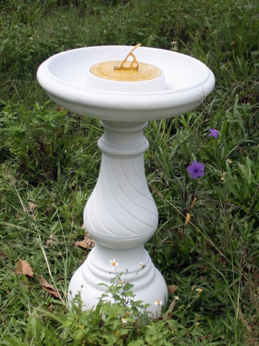 Sundial garden ornament with a Marble finish.
