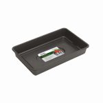 22cm Premium Gravel Tray (Without Holes) Black