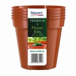 Flower Pot - 5 Pack - 5 Inch(12.7cm) - Terracotta