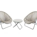 Faux rattan folding lounge set