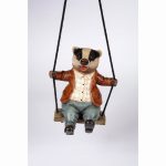 Badger on a swing