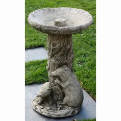Twin Badger birdbath 4-003