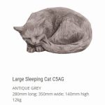 Large Sleeping Cat Antique Grey