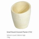 Small Round Grooved Planter