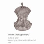 Medium Eaten Apple Antique Grey