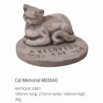 Cat Memorial Antique Grey