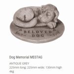 Dog Memorial Antique Grey