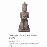 Kneeling Buddha and Bowl Medium