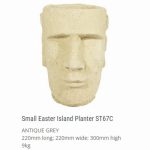Small Easter Island Planter Cream