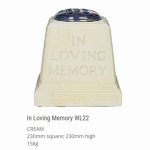 In Loving Memory Vase Cream