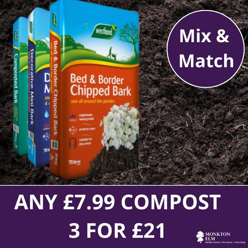 Bed & Border chipped bark 70ltr Monkton Elm Garden Centre Taunton