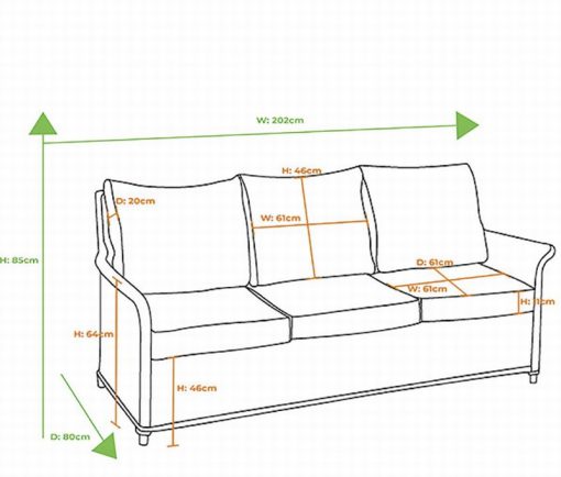 Heritage 3 seater lounge set - Image 3