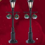 Old english lamp post set of 2 (battery operated)