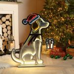 Sitting Dog infinity light (78cm)