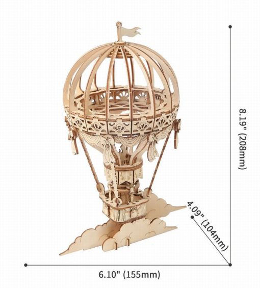 3D wooden Hot Air Balloon puzzle - Image 2