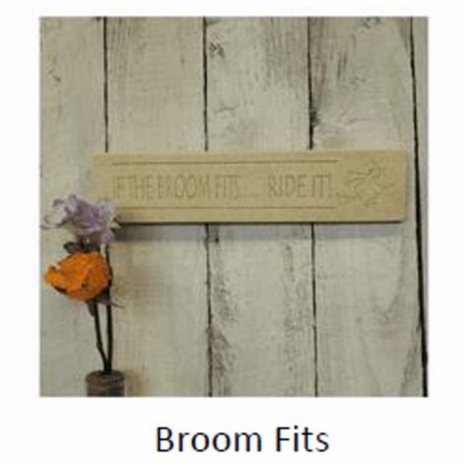 Broom Fits Wall Plaque 7cm x 29cm