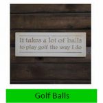 Golf Balls Wall Plaque 10cm x 29cm