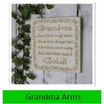 Grandma Arms Wall Plaque 15cm x 15cm
