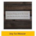 Joy To House Wall Plaque 10cm x 29cm
