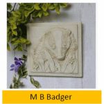 M B Badger Wall Plaque 23cm x 23cm