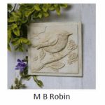 M B Robin Wall Plaque 23cm x 23cm