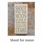 Shoot For The Moon Wall Plaque 30cm x 13cm