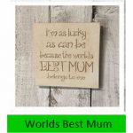Worlds Best Mum Wall Plaque 15cm x 15cm