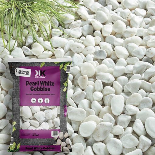 Pearl White Cobbles 50-70mm