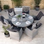 OLIVIA 6 SEAT DINING SET SLATE