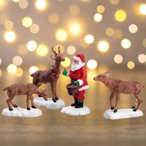 Santa Feeds Reindeer