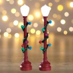 Lemax Red globe street lamp